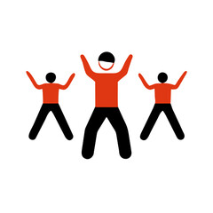 Gym group exercise icon