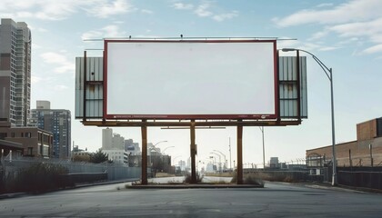 Obraz premium Free-of-charge mockup with an unmarked billboard