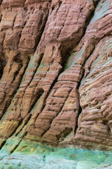 The Genoveva cave, a colorful rock formation as a result of erosion, near Kordel, Rhineland-Palatinate, Germany