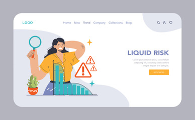 Liquid Risk concept. Flat vector illustration