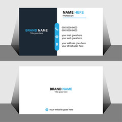 Modern business card layout simple print templates business and personal use vector design identity illustration professional visiting card technology double-sided