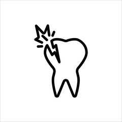 Tooth and teeth icon. For dentistry, dental clinic, toothpaste and mouthwash. Vector illustration on white background