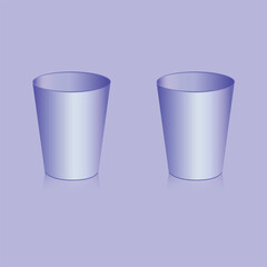 glass of water on white background