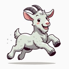 animal cartoon goat sheep vector sticker