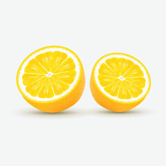 slice of lemon isolated on white