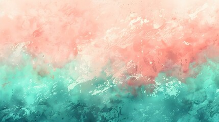 Obraz premium Gradient coral to mint smooth background
