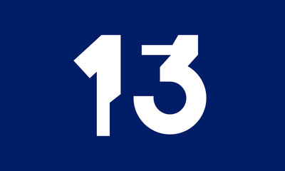 Number Tech Blue Modern Logo