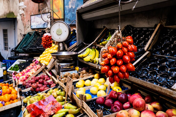Street food in Naples in street market
