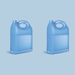 blue plastic bottle isolated containers