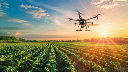 Construction of a smart agricultural project, featuring automated farming equipment and IoT integration, showcasing innovative agriculture in a rural setting, emphasizing efficiency a