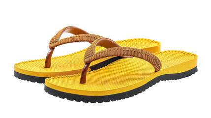 Naklejka premium Yellow flipflop sandals. PNG