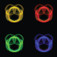 abstract background with spheres circles