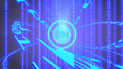 Patterns of bits representing the flowing of communication and internet data