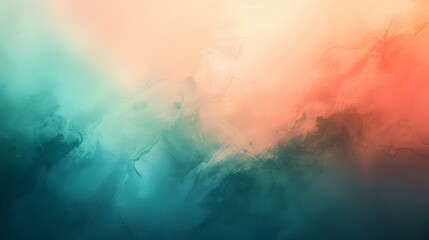 Gradient peach to aquamarine abstract