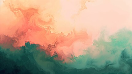 Gradient emerald to peach banner