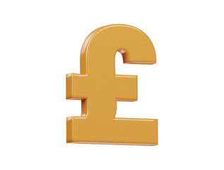 Obraz premium Pound icon 3d render illustration