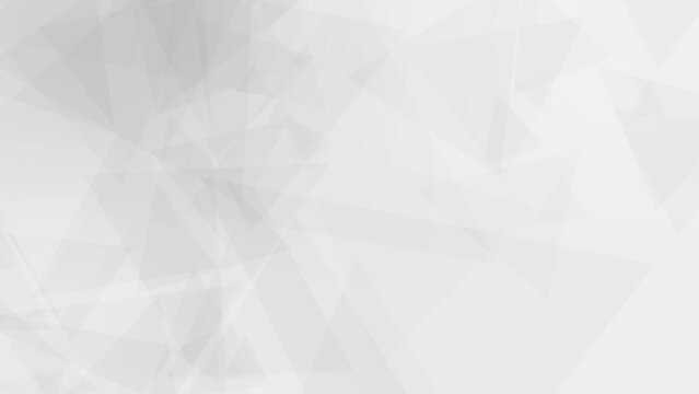 Dynamic white background. Seamless looping video backdrop of floating triangles.