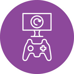 Game Overload line circle icon