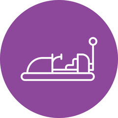 Bumper car line circle icon