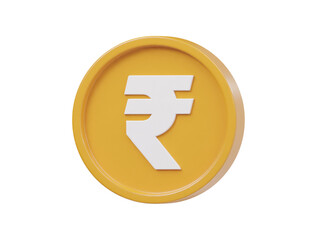 Rupee icon 3d render illustration