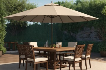 Obraz premium An outdoor dining area