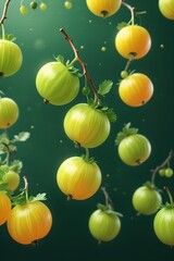 Freshly served fruit in a maximalist style with high contrast, vibrant colors and a nature-inspired aesthetic, suitable for a variety of uses and celebrations, academic attention to details