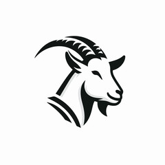 goat cartoon animal element logo