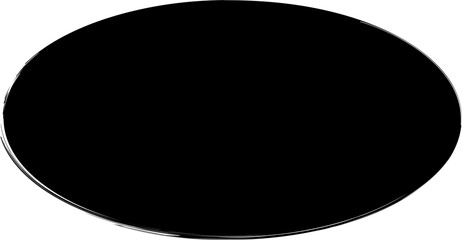 Oval brush painted ink. Grunge design elements