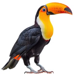 Fototapeta premium Colorful Toucan isolated on a white background in high resolution.