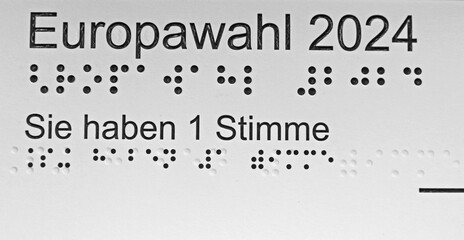 voting template for the european elections in braille
