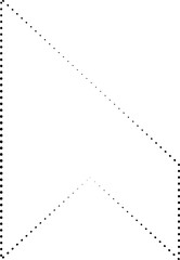 Dot halftone triangle. Geometric shapes element