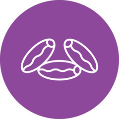 Dates line circle icon