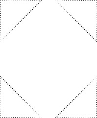 Dot halftone triangle. Geometric shapes element