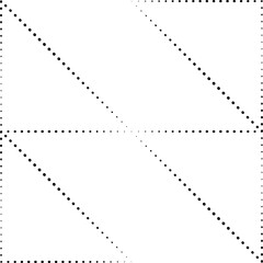 Dot halftone triangle. Geometric shapes element