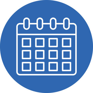 recommend clip art: Calendar line circle icon