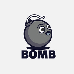 Bomb vector icon mascot logo