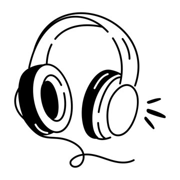 Check out doodle icon of headphones 