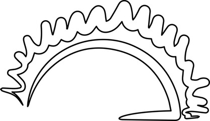 Drawing of sun. Design element