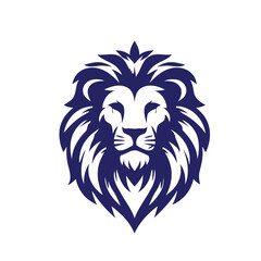 lion mascot head face illustration wild animal design vector symbol emblem icon silhouette king power sign
