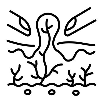 Here&rsquo;s a linear icon depicting papillomas removal