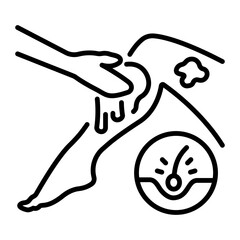 Check this line icon of waxing 