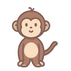 monkey transparent, simple icon, PNG, can be used easily and conveniently.
