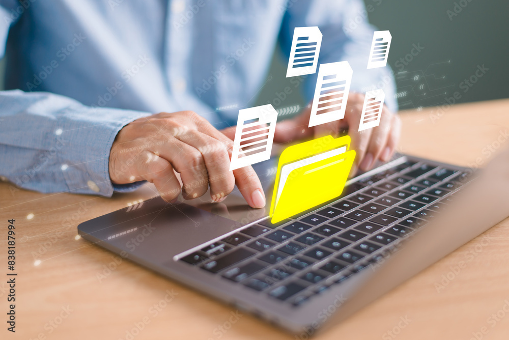 Poster data transfer technology concept. ftp(file transfer protocol) files recovery computer backup. transf