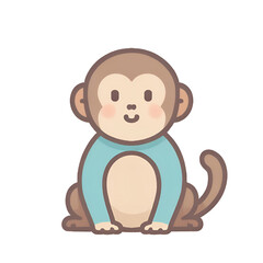 monkey transparent, simple icon, PNG, can be used easily and conveniently.