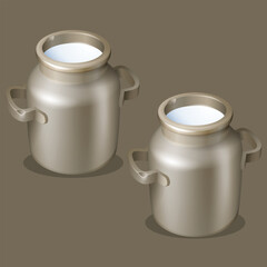 illustration of a pot with milk