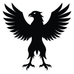 Beautiful bird Eagle ,will be different angle and style vector silhouette