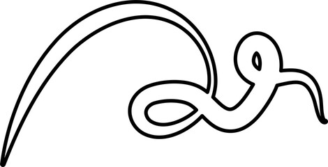 Line doodle. Creative minimalist style