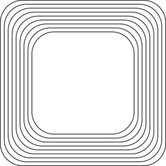 Rounded square line frame dynamic blend. Technology element
