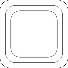 Rounded square line frame dynamic blend. Technology element