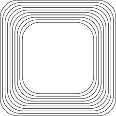 Rounded square line frame dynamic blend. Technology element